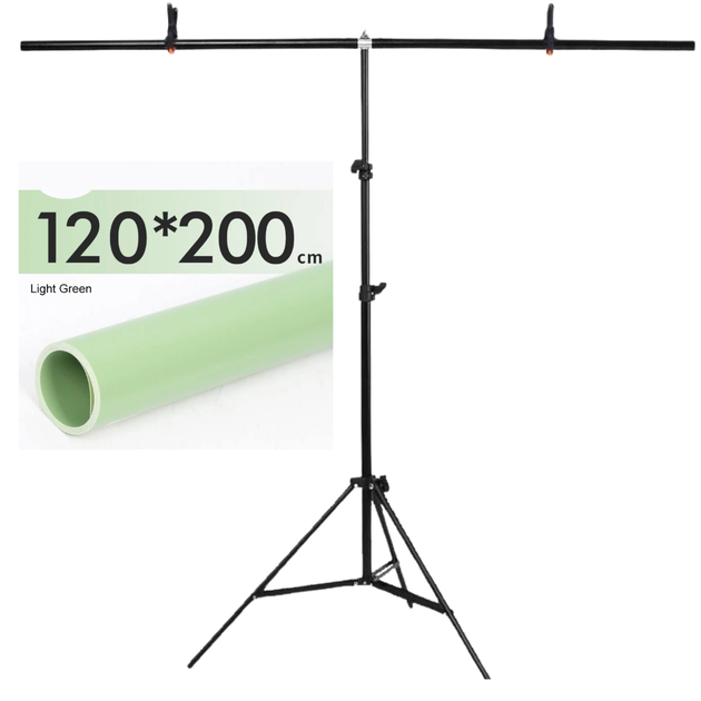 Комплект Держатель фона + ПВХ Фон 120×200 см Салатовый - изображение 2