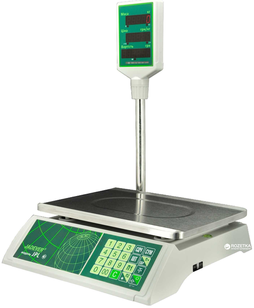 Весы торговые Jadever JPL-30К LCD cо стойкой 30 кг (J00030C) – фото ...