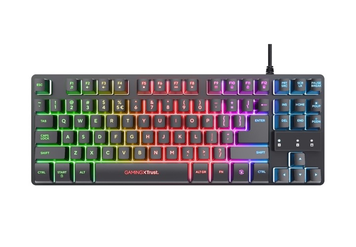 Клавиатура мембранная игровая TLK 87 клавиш с подсветкой 8980 Black ...