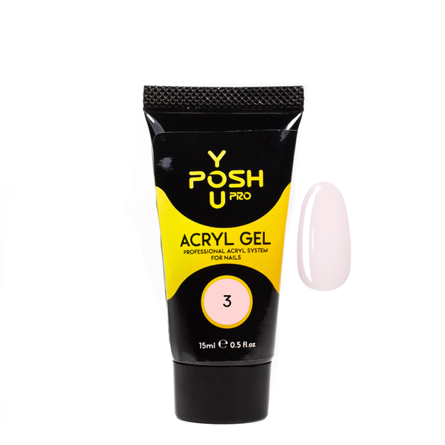 Акригель для нарощування нігтів YouPOSH Acrygel Gel 15 мл № 3 Пудровий - Фото 1 Акригель для нарощування нігтів YouPOSH Acrygel Gel 15 мл № 3 Пудровий - изображение 1