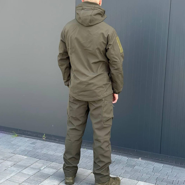 Форма B&L куртка з капюшоном + штани Softshell олива розмір 2XL - зображення 2