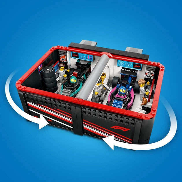 Конструктор LEGO City Гараж F1 та автомобілі Mercedes-AMG і Alpine