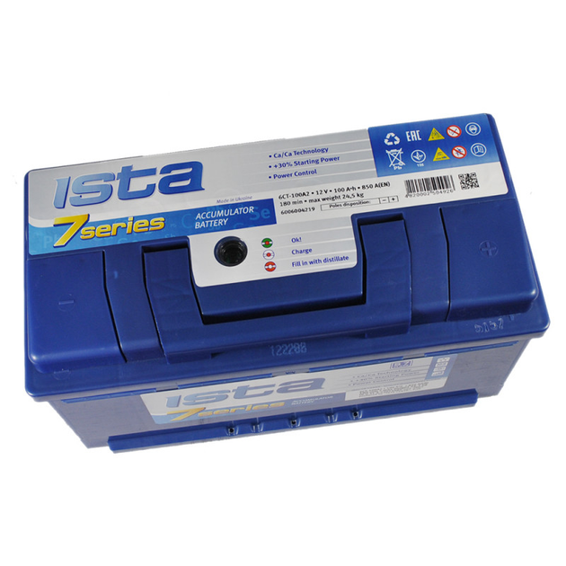 Автомобильный аккумулятор ISTA 7 Series 100Ah 850A R+ 60060042191 - изображение 5