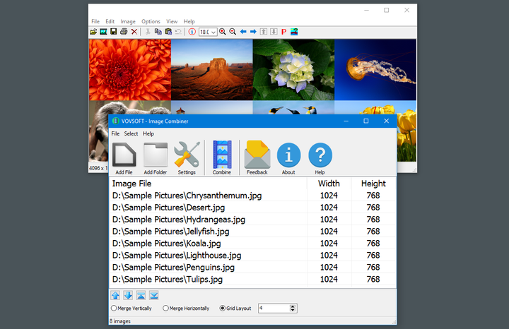 Програма для об'єднання зображень – Vovsoft Image Combiner. 1 ПК, безтермінова ліцензія - изображение 3