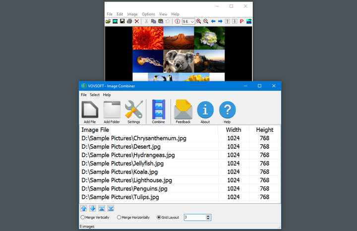 Програма для об'єднання зображень – Vovsoft Image Combiner. 1 ПК, безтермінова ліцензія - изображение 4