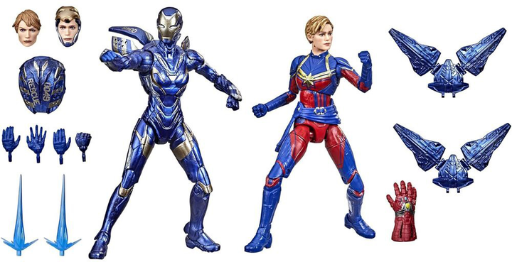 Набір фігурок Hasbro Marvel Avengers Endgame The Infinity Saga Captain Marvel & Rescue Armor 2 шт (5010993839865) - зображення 2