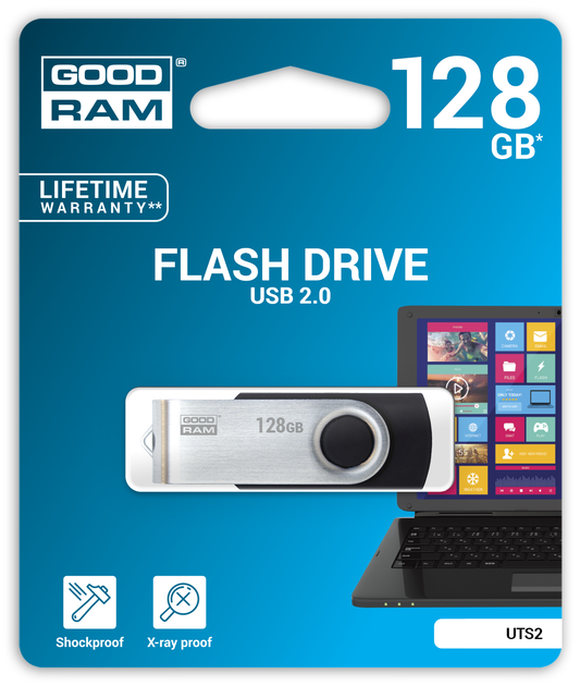 Флеш память/флешка Goodram UTS2 Twister Black 128ГБ/USB 2.0 Черный (UTS2-1280K0R11) - изображение 2