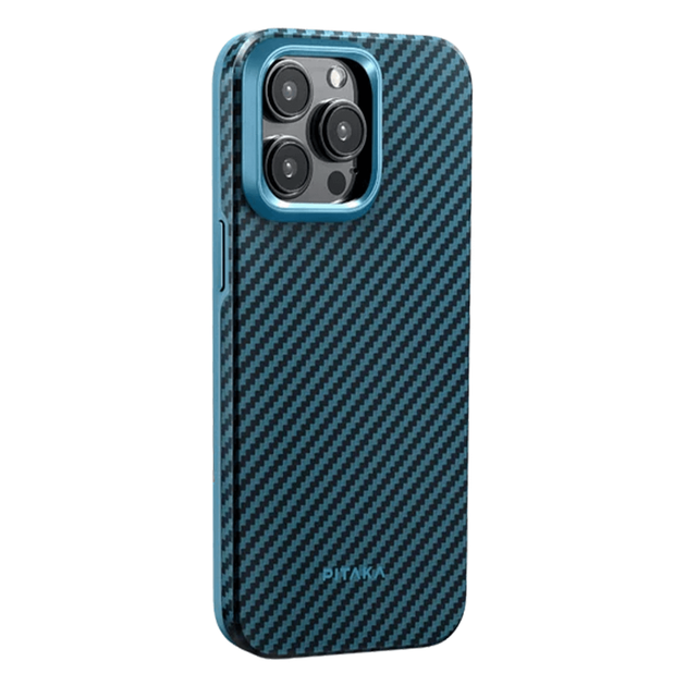 Чохол-накладка Pitaka MagEZ Case Pro 4 Twill 1500D Black/Blue для iPhone 15 Pro (KI1508PP) - зображення 3
