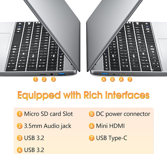 Ноутбук 15.6" Sgin M15 Intel Celeron N4000 RAM 4GB SSD 128GB Windows 11 (UKR) - зображення 6