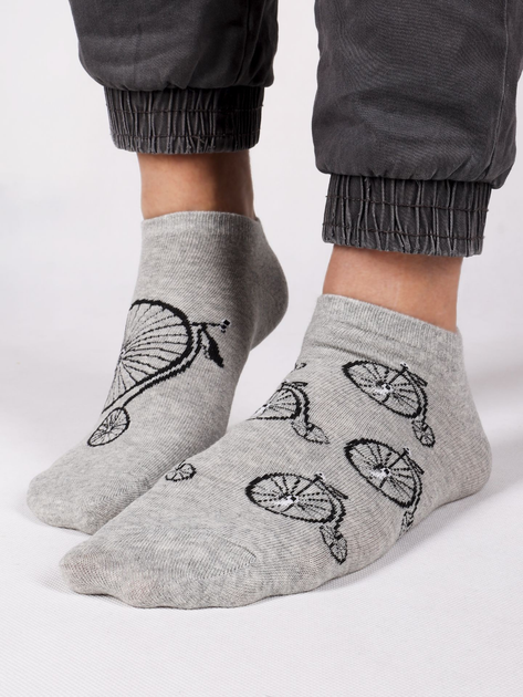 Шкарпетки жіночі короткі бавовняні YOCLUB Funny Cotton Socks 39-42 Сірі (5904921661898) - зображення 1