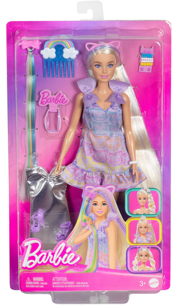 Lalka Barbie Hair Play Blonde JCT72 (0194735276141) - obraz 1