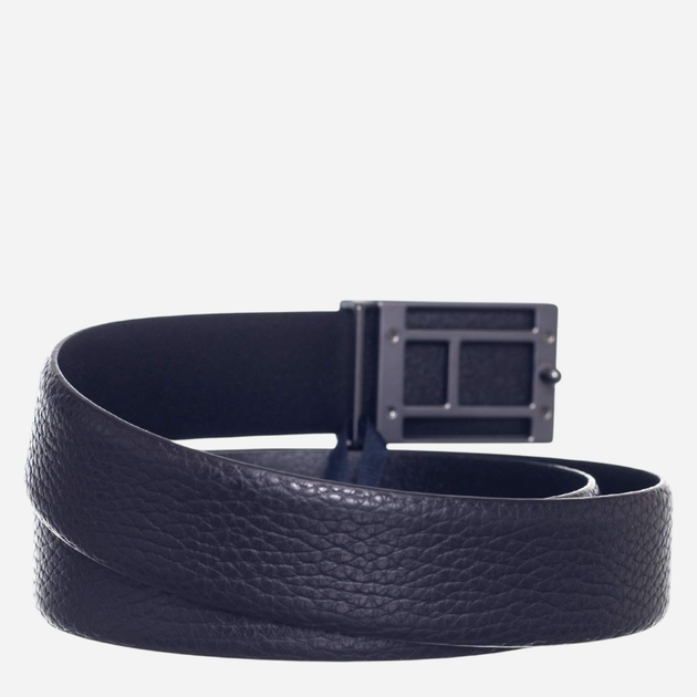 Ремінь чоловічий з натуральної шкіри Tommy Hilfiger Flag Logo Buckle Belt AM0AM10332BDS Чорний (8720641952910) - зображення 1