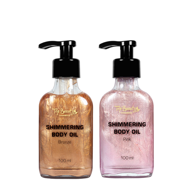 Суха олія для тіла з шимером Top Beauty Shimmering Body Oil 100 мл Pink/Рожевий шиммер - Фото 3 Суха олія для тіла з шимером Top Beauty Shimmering Body Oil 100 мл Pink/Рожевий шиммер - зображення 3