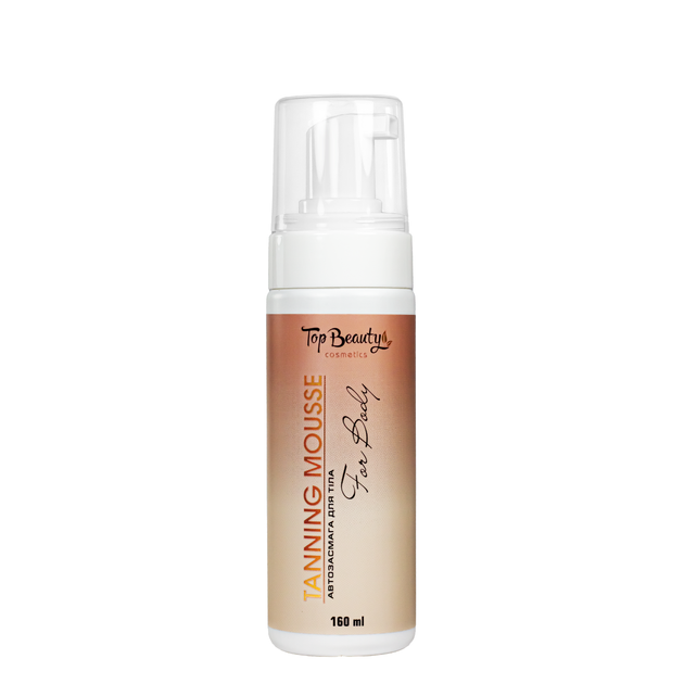 Мус автозасмага для тіла Top Beauty Tanning Mousse 160 мл - Фото 1 Мус автозасмага для тіла Top Beauty Tanning Mousse 160 мл - зображення 1