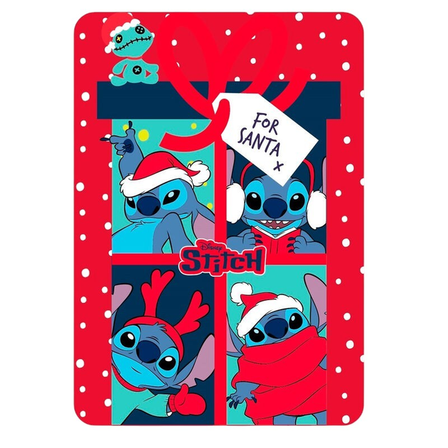 Ковдра Disney Stitch Christmas 100 x 140 см (8435631350002) - зображення 1