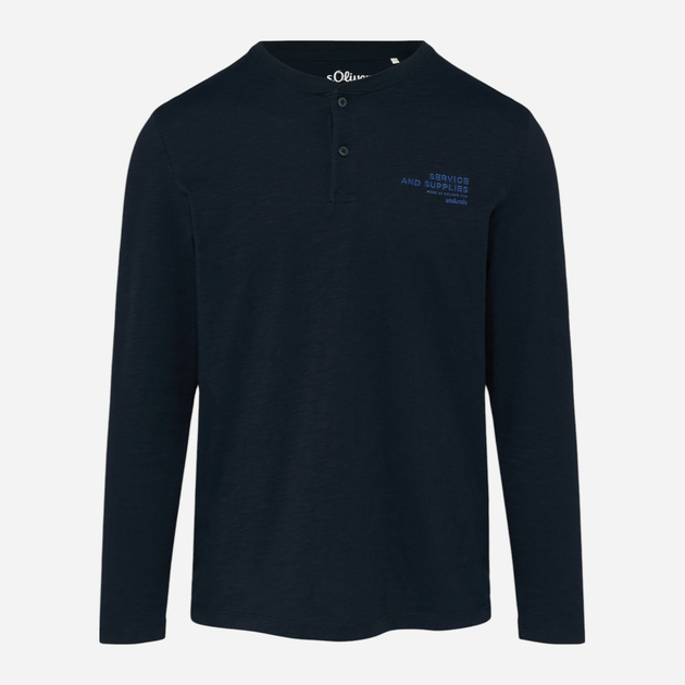 Longsleeve męski s.Oliver 10.3.11.12.130.2156929-5978 L Ciemnogranatowy (4099976682491) - obraz 4