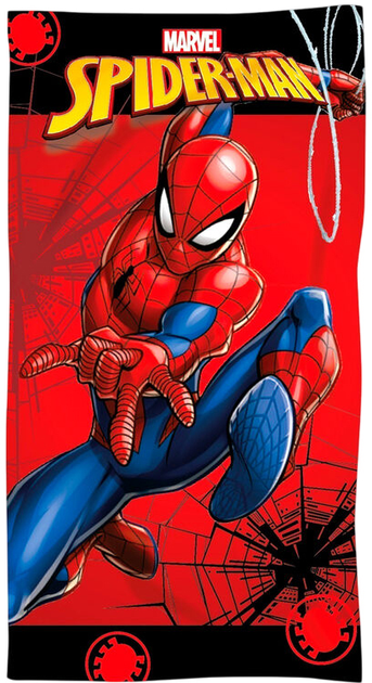 Ręcznik plażowy Marvel Spiderman 70 x 140 cm Czerwono-niebieski (8435631339083) - obraz 1