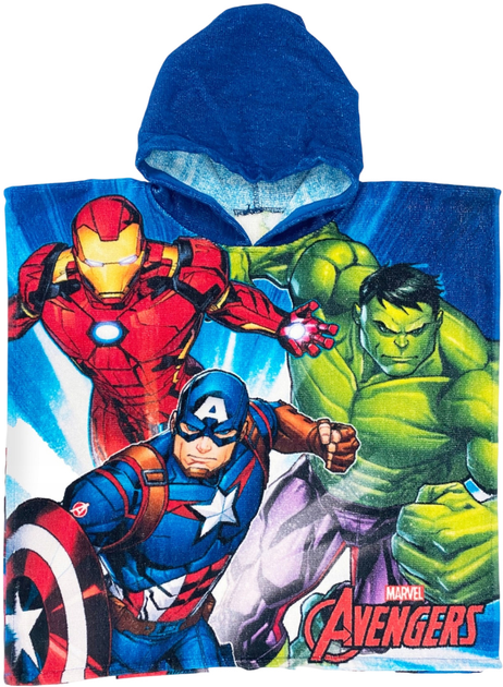 Ręcznik-poncho kąpielowy Marvel Avengers 55 x 100 cm (8435631344773) - obraz 1