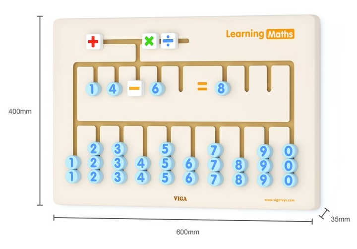 Таблиця розвиваюча для навчання лічбі Viga Montessori (6934510506759) - зображення 2