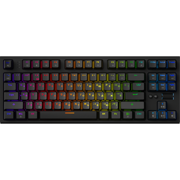 Клавіатура GamePro MK180B Hot-Swap Red Swich RGB USB UA Black (MK180B) - зображення 1