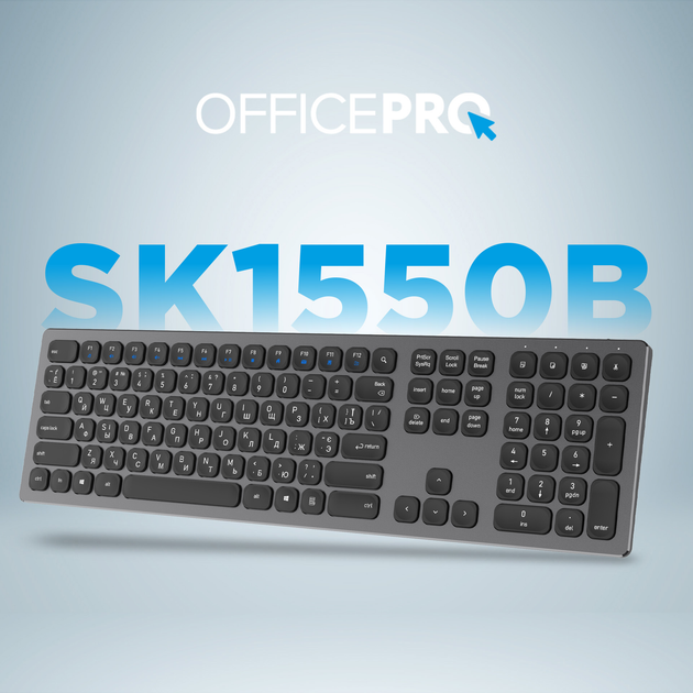 Клавиатура беспроводная OfficePro SK1550 Wireless Black (SK1550B) - изображение 6