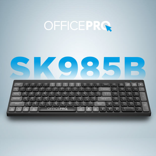 Клавіатура бездротова OfficePro SK985B Wireless/Bluetooth Black (SK985B) - зображення 8