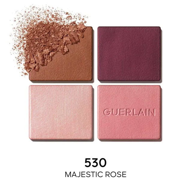 Тіні для повік Guerlain Ombre G Quad Eyeshadow Palette 530 Majestic Rose 6g - Фото 5 Тіні для повік Guerlain Ombre G Quad Eyeshadow Palette 530 Majestic Rose 6g - зображення 5