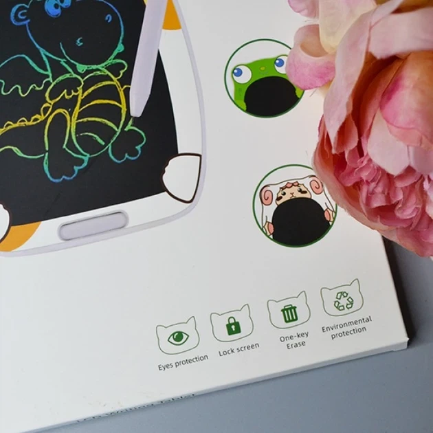 Планшет детский цветной LCD для рисования 6" Cat Белый - изображение 8