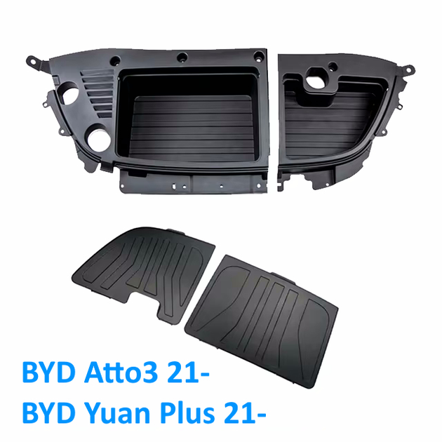 Додатковий пластиковий багажник під капот. 2 секції з кришками. BYD Yuan Plus / Atto 3 2021- ( TRB-BYD-YP-F-F ) - изображение 2