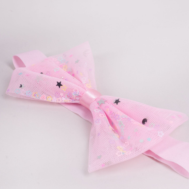 Дитяча пов’язка на голову для дівчинки Yo Club Girl's Headband With Bow 38-44 Рожева (5904921668729) - зображення 2