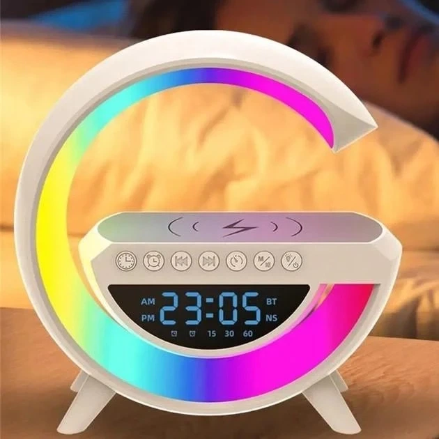 Настольная смарт лампа-ночник G-Smart RGB 15W Light Sound Machine White (5712CS557) - изображение 4