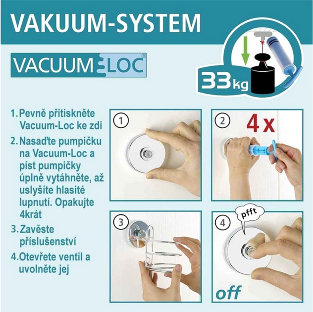 Półka łazienkowa Wenko Quadro Vacuum-Loc Narożna 2 poziomy (4008838198209) - obraz 8
