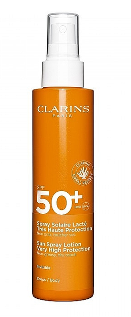Солнцезащитное лосьон для тела Clarins Sun Spray Lotion Very High Protection SPF 50 150ml - Фото 1 Солнцезащитное лосьон для тела Clarins Sun Spray Lotion Very High Protection SPF 50 150ml - изображение 1