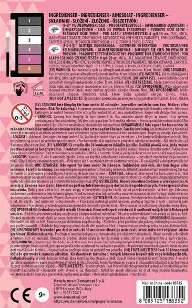 Zestaw kosmetyków dla dzieci Clementoni Teen Eyeshadow Party Queen (8005125188352) - obraz 3