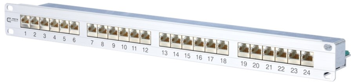 Panel krosowy Metz Connect E-DAT 24-port 1U 19" Cat 6 (130855-E) - obraz 1