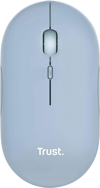 Компьютерная мышь Trust Puck Rechargeable Ultra-Thin беспроводная синяя - изображение 1