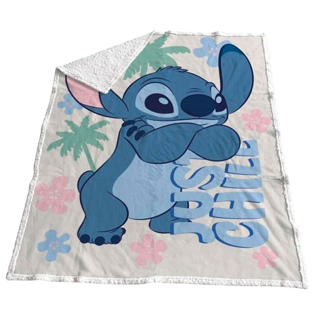 Ковдра Disney Stitch Coral sherpa Just Chill 130 x 170 см (8435746906996) - зображення 1