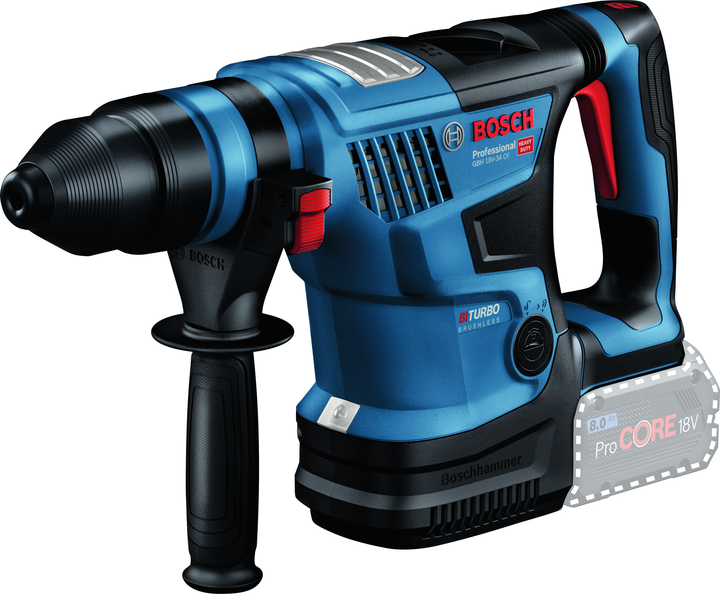 Перфоратор аккумуляторный бесщеточный Bosch GBH 18V-34 CF (0611914021) - изображение 2