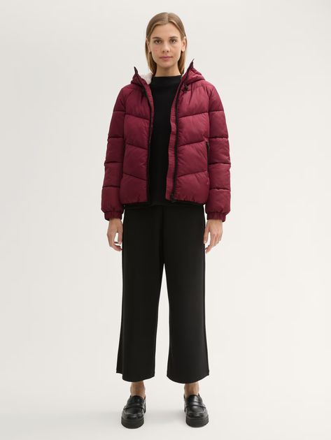 Куртка зимова коротка жіноча Tom Tailor 1042887 L Бордова (4068127227935) - зображення 3