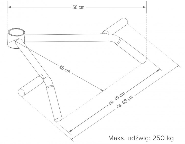 Uchwyt Gorilla Sports do wiosłowania sztangą (4260438735448) - obraz 4