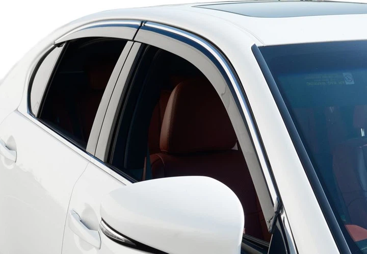 Дефлекторы окон Wellvisors с хромированным молдингом передние и задние Lexus GS 2013-2020 4 шт (3-847LX022) - изображение 4