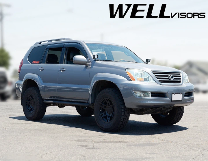 Дефлекторы окон Wellvisors с черным хромированным молдингом передние и задние Lexus GX470 2003-2009 4 шт (3-847LX020) - изображение 9