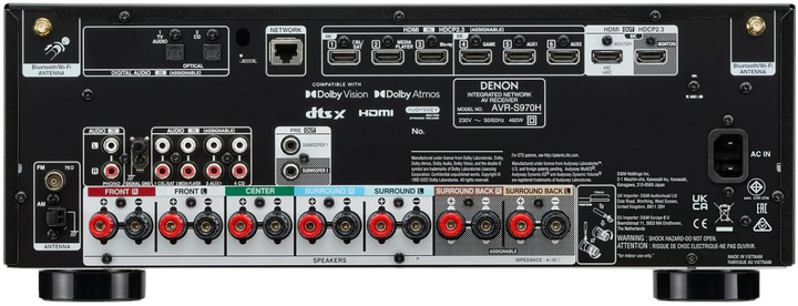 Odbiornik AV Denon AVR-S970H 7.2 Ch Black (747192138530) - obraz 3