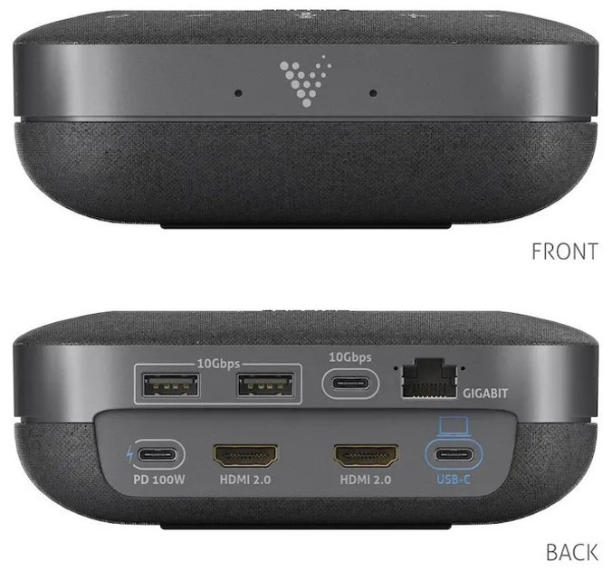 Stacja dokująca PureLink Vuelogic 10in1 USB Type-C Speaker Black (VL-SD200) - obraz 3