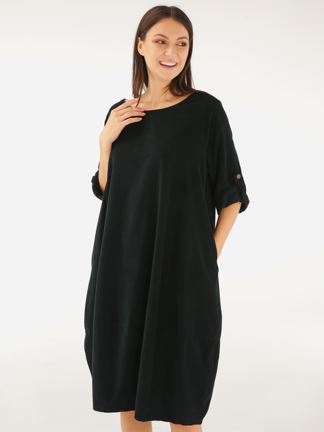 Sukienka tunika damska oversize Unisono 109-24219 L/XL Czarna (5906140599808) - obraz 1