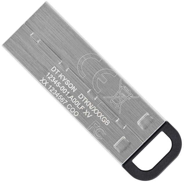 Флеш память USB Kingston DataTraveler Kyson 64GB USB 3.2 Gen1 Silver/Black (DTKN/64GB) - изображение 2