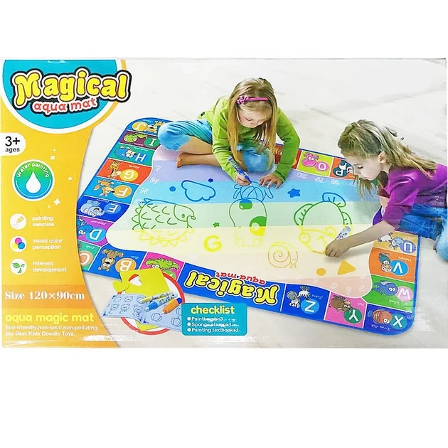 Дитячий килимок для малювання водою Aquamagic Magical Aqua Mat розвивальний аквакидочок із водними маркерами - зображення 5