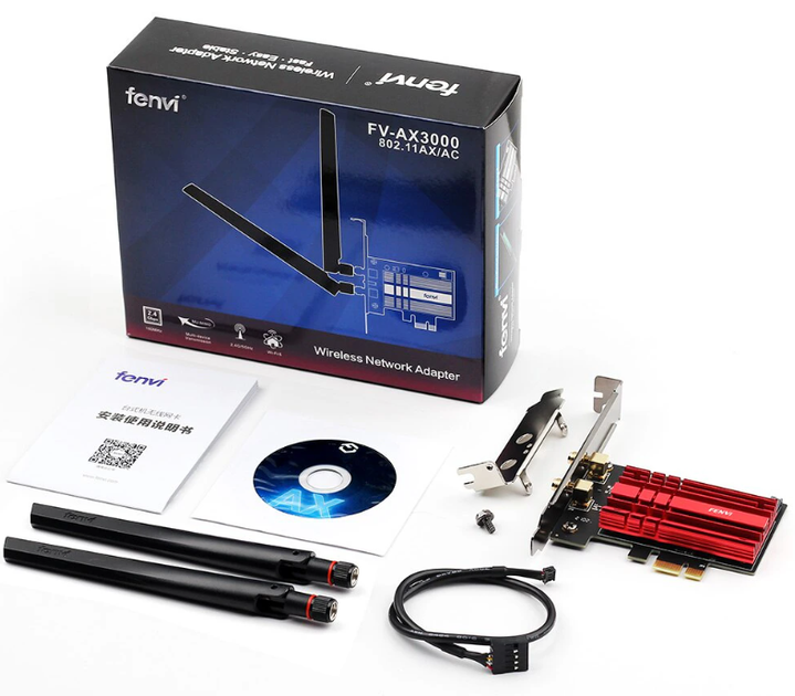 Cетевая карта адаптер для ПК WiFi 6E AX210 PCIE + Bluetooth 5.3 (PCE-AXE3000) - Фото 5 Cетевая карта адаптер для ПК WiFi 6E AX210 PCIE + Bluetooth 5.3 (PCE-AXE3000) - изображение 5