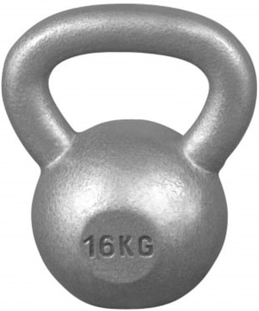 Kettlebell Gorilla Sports żeliwny 16 kg (4260200840448) - obraz 1