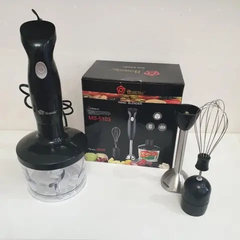 Блендер Domotec Ms-5103 3в1, ручной погружной, миксер, кухонный комбайн, кухонный измельчитель 500 Вт - Фото 4 Блендер Domotec Ms-5103 3в1, ручной погружной, миксер, кухонный комбайн, кухонный измельчитель 500 Вт - изображение 4